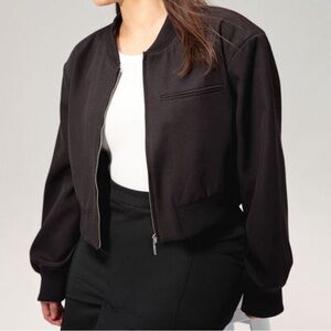 Cropped Bomber Jacket